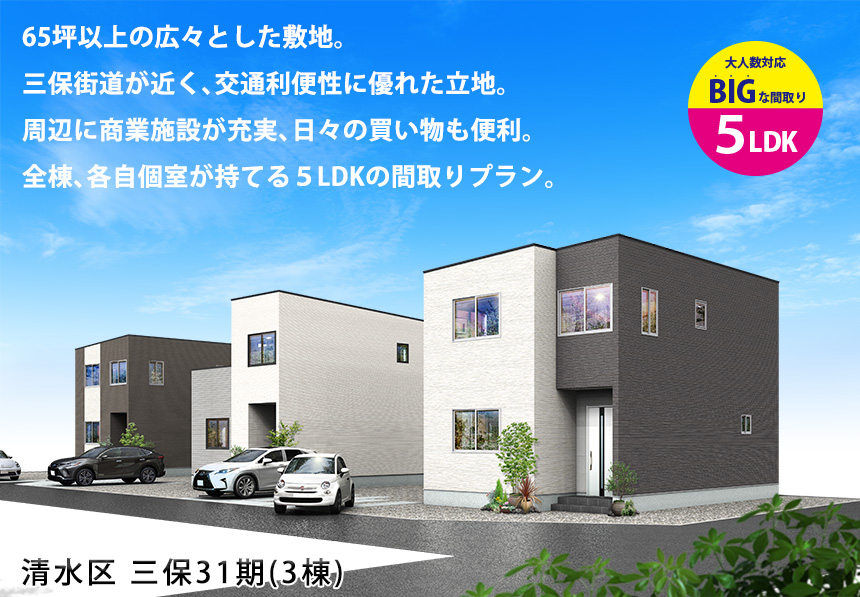 清水区三保31期(3棟)（静岡）